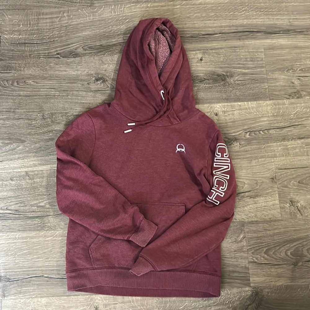 Maroon Cinch Hoodie Sweater